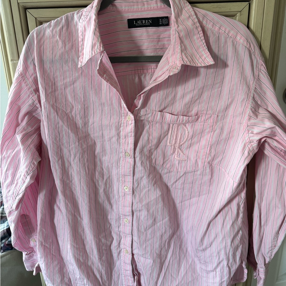 Polo by Ralph Lauren Pink Striped Button Down Shirt